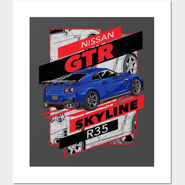 GTR Skyline Wall Art by XXII Designs